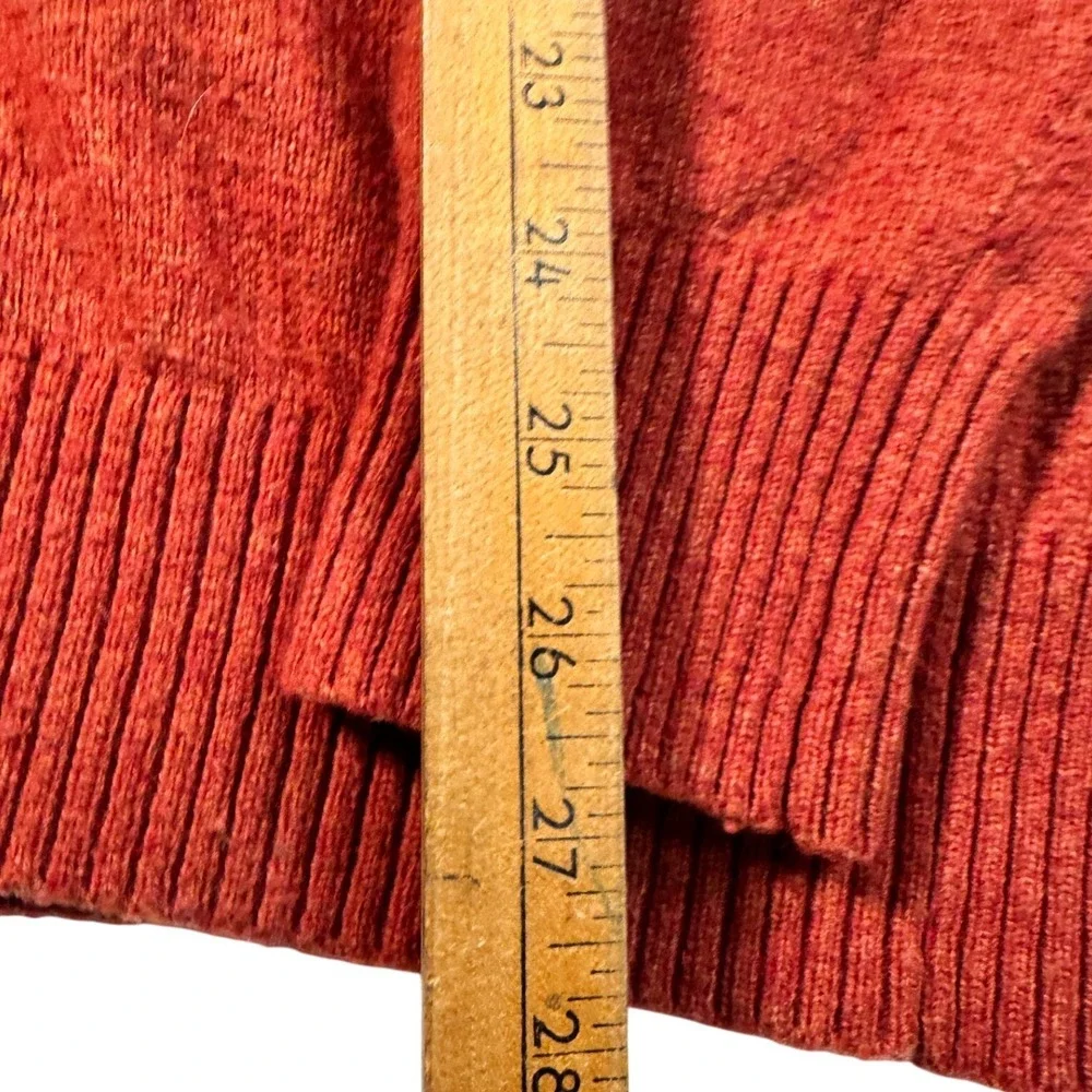 J Crew Mercantile Burnt Orange Marled‎ Crew Neck Sweater Mens Size L wool blend